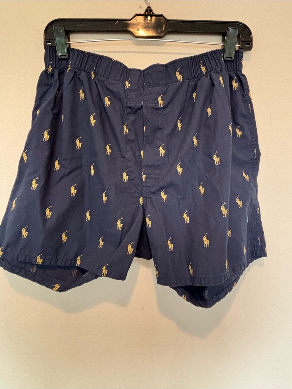 Polo by Ralph Lauren Navy Boxers with Gold Pony Motif